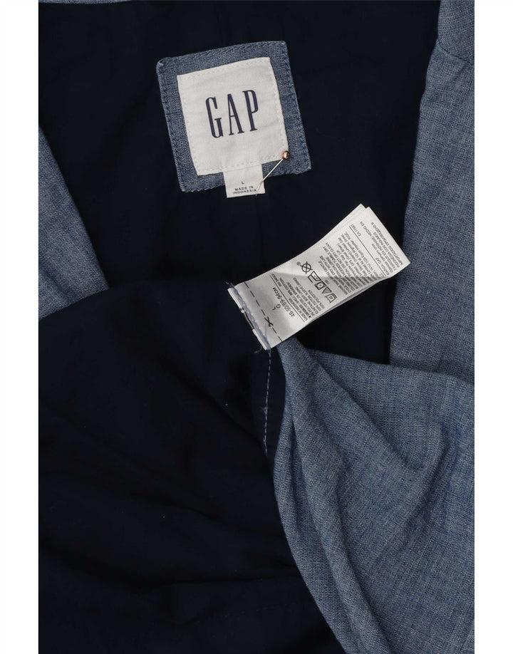 Gap Herre 2 Button Blazer Jacket UK 40 Large Blue Cotton