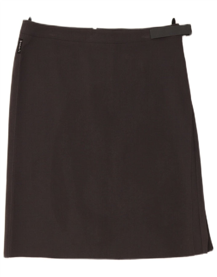 Armani lige nederdel til kvinder UK 14 Large W32 Grå polyester