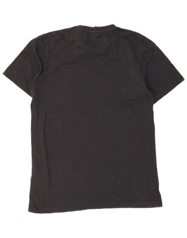 Ellesse Herre Grafisk T-Shirt Top Medium Sort Bomuld