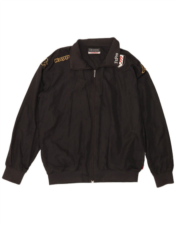 Kappa Herre grafisk træningsdragt Topjakke XL Sort Polyester