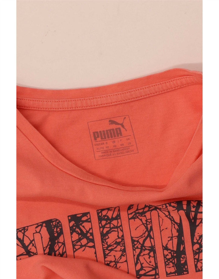 Puma Grafisk T-Shirt Top UK 16 Large Pink