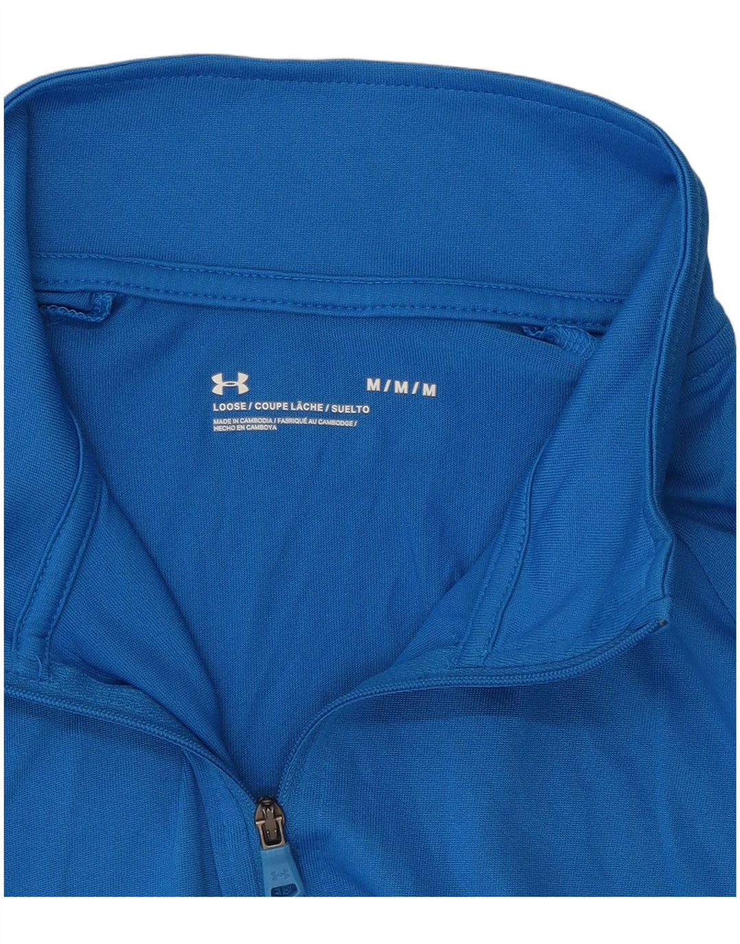 Under Armour Herre Zip Neck Pullover Træningsdragt Top Medium Blue