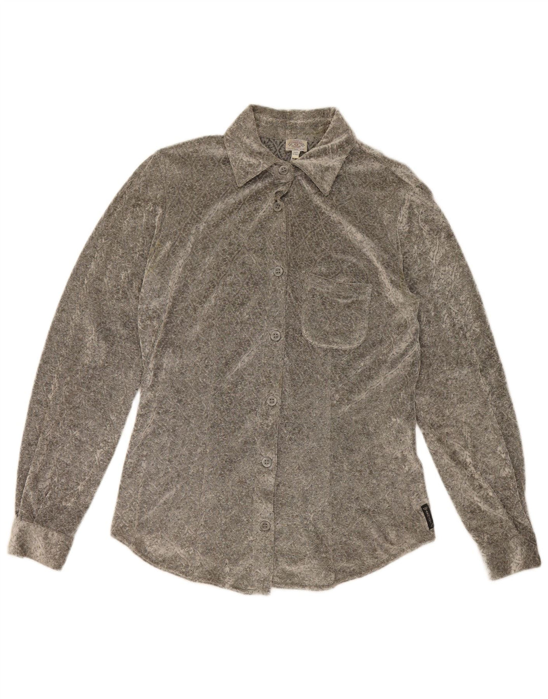Armani Dameskjortebluse UK 12 Medium Grey Floral Viscose