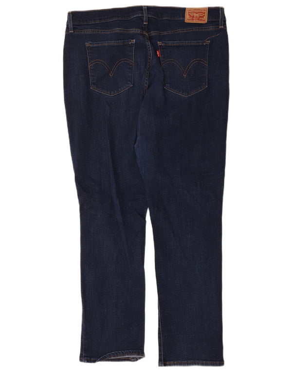 Levi's Womens High Waist Straight Jeans US 16 2XL W33 L30 Navy Blue