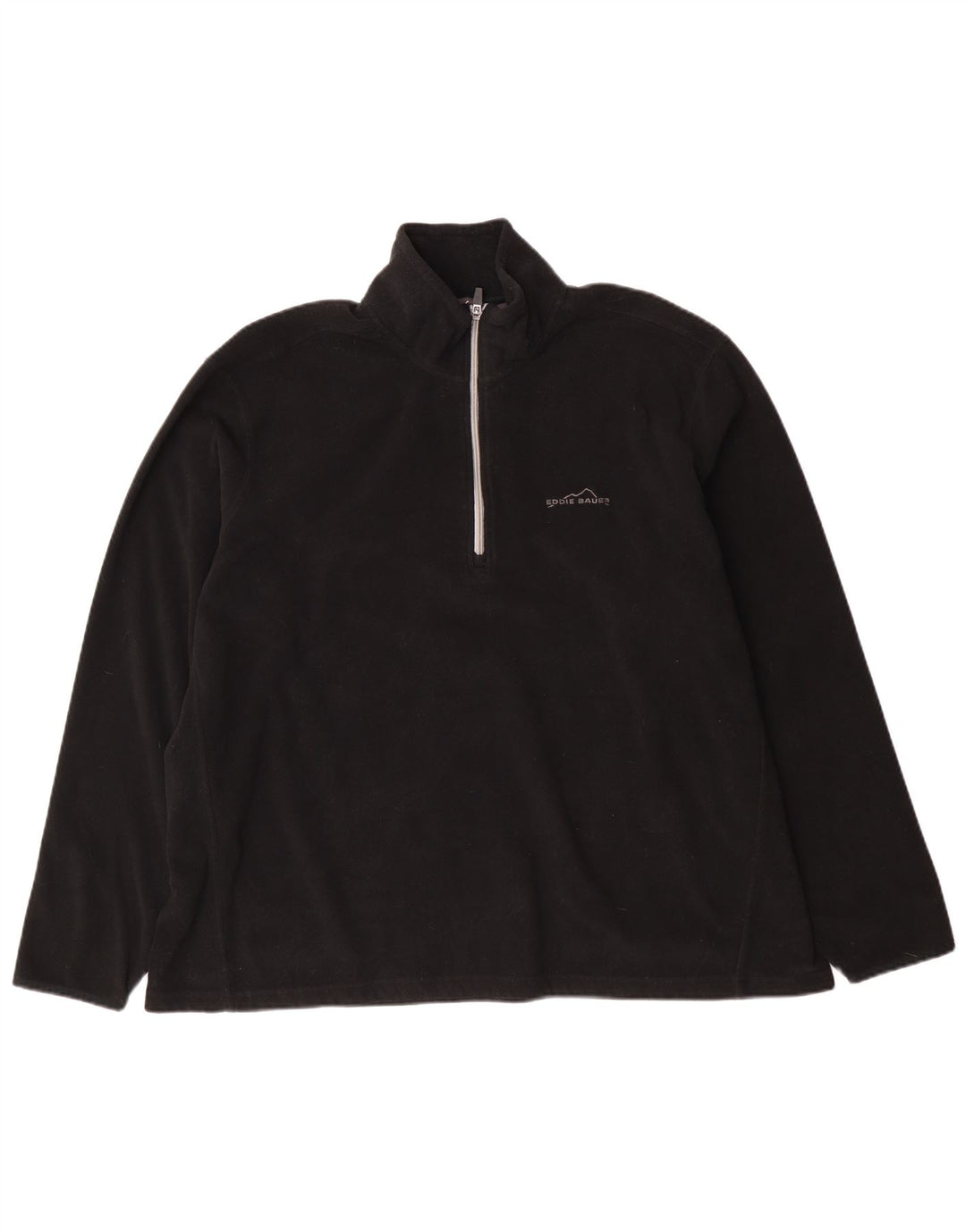 Eddie Bauer herre lynlås hals fleece jumper 2XL sort polyester