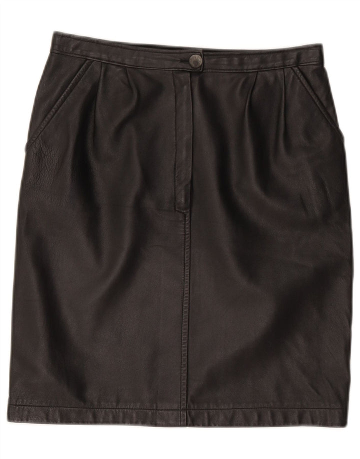 Vintage lædernederdel til kvinder W28 Medium Black