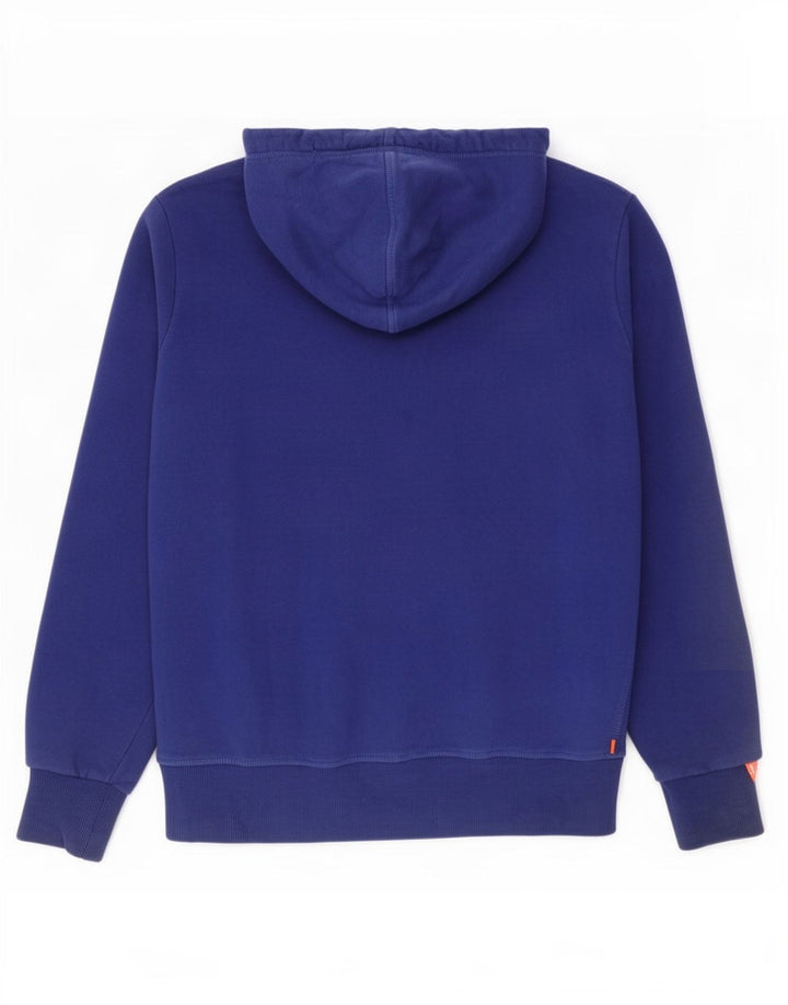 Superdry Hættetrøje med lynlås til mænd 2XL blå bomuld