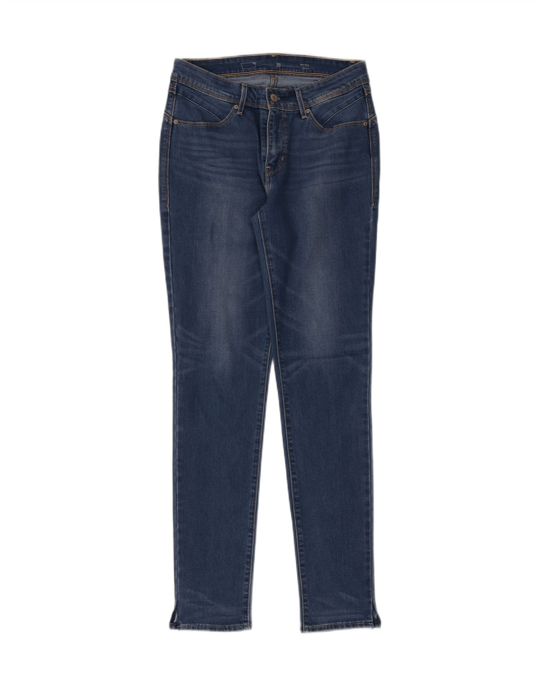 Levi's Dame Mid Rise Skinny Jeans W29 L32 Blå