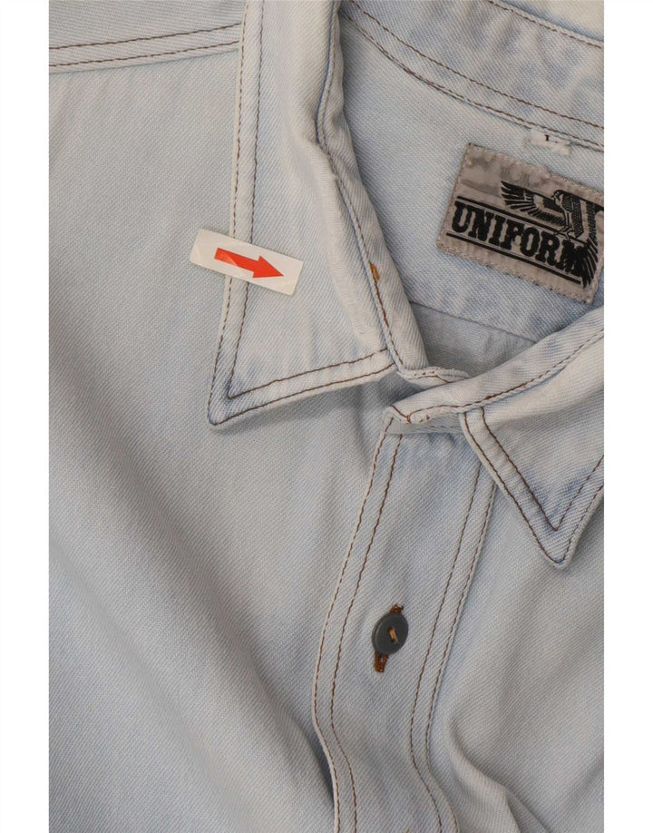 Uniform Herre Denim Shirt Large Blue
