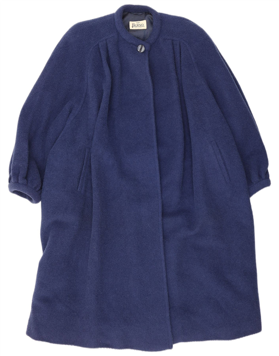 Herno Dame Oversized Overfrakke IT 42 Medium Blue Wool