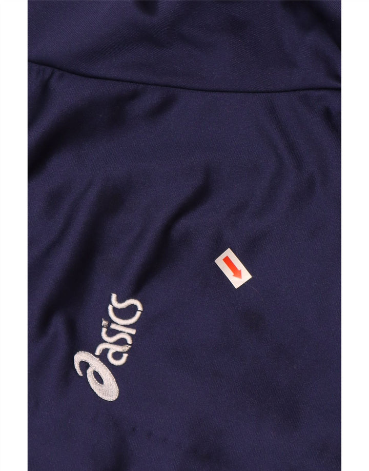 ASICS Grafisk træningsdragt til mænd Topjakke XL Marineblå Colourblock Polyamid