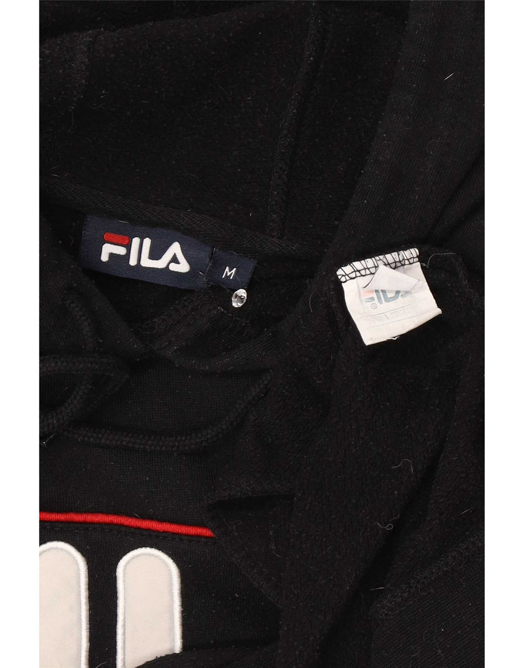 Fila Herre grafisk hættetrøje Jumper Medium Sort Stribet Polyester