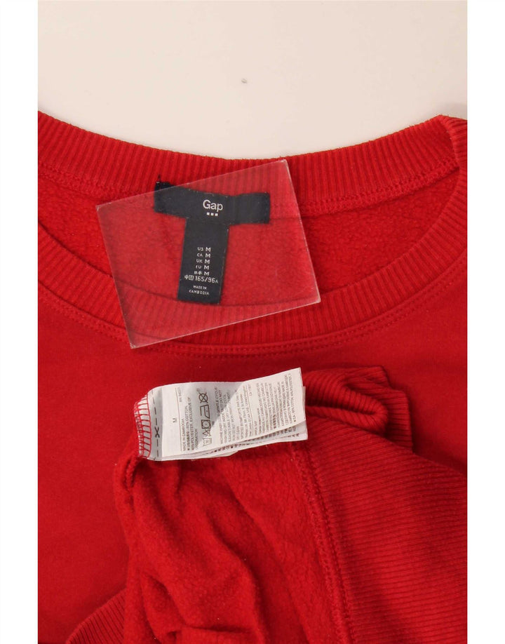 Gap Womens Grafisk Sweatshirt Jumper UK 14 Medium Rød Bomuld