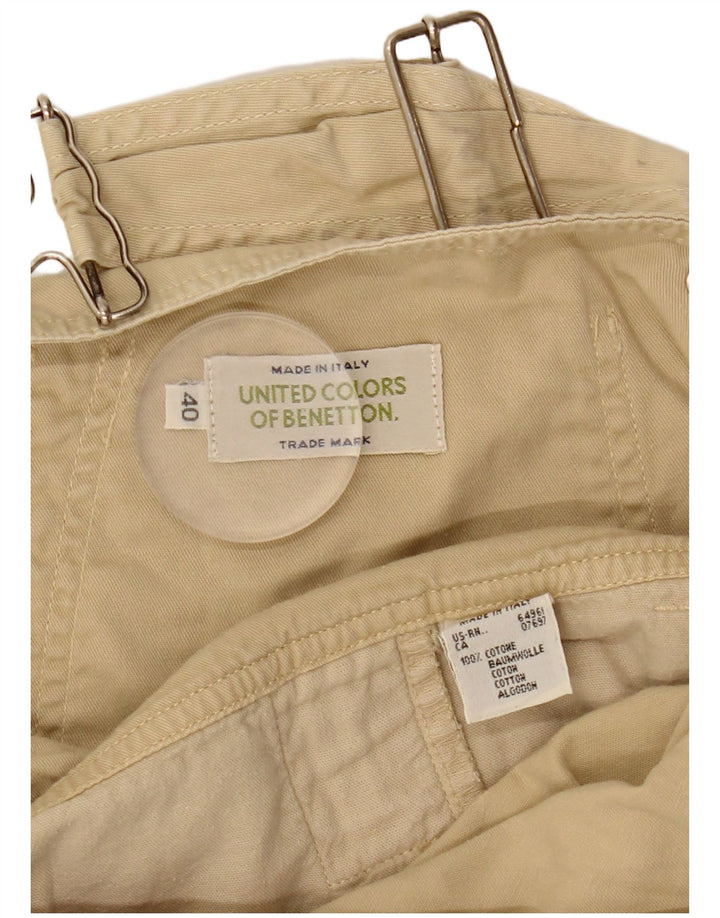 BENETTON Damebukser Shorts IT 40 Small W26 Beige Bomuld