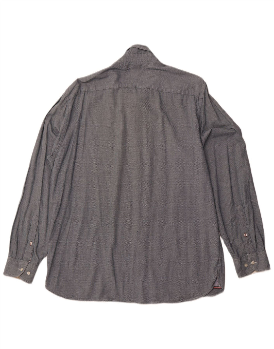 TOMMY HILFIGER Herre Regular Fit skjorte XL Grå plettet bomuld