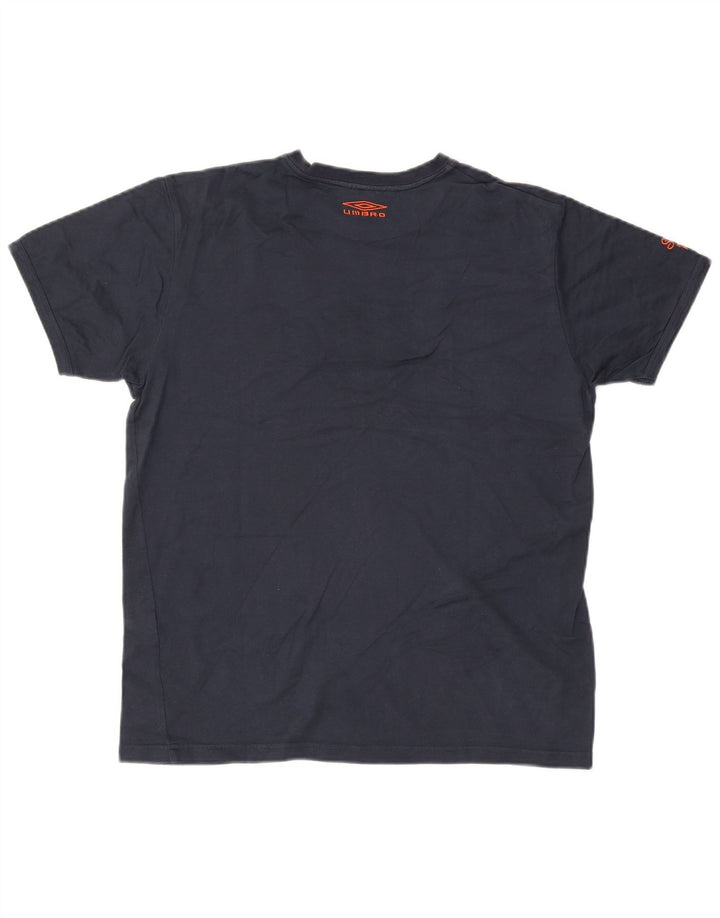 Umbro Herre Grafisk T-Shirt Top Medium Marineblå Bomuld