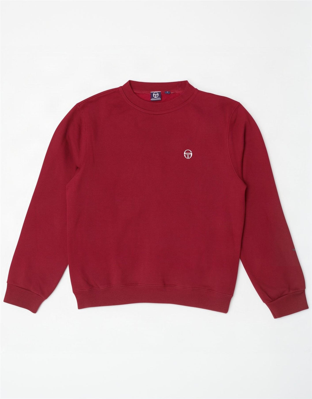 Sergio Tacchini Dame Sweatshirt Jumper UK 10 Small Burgundy