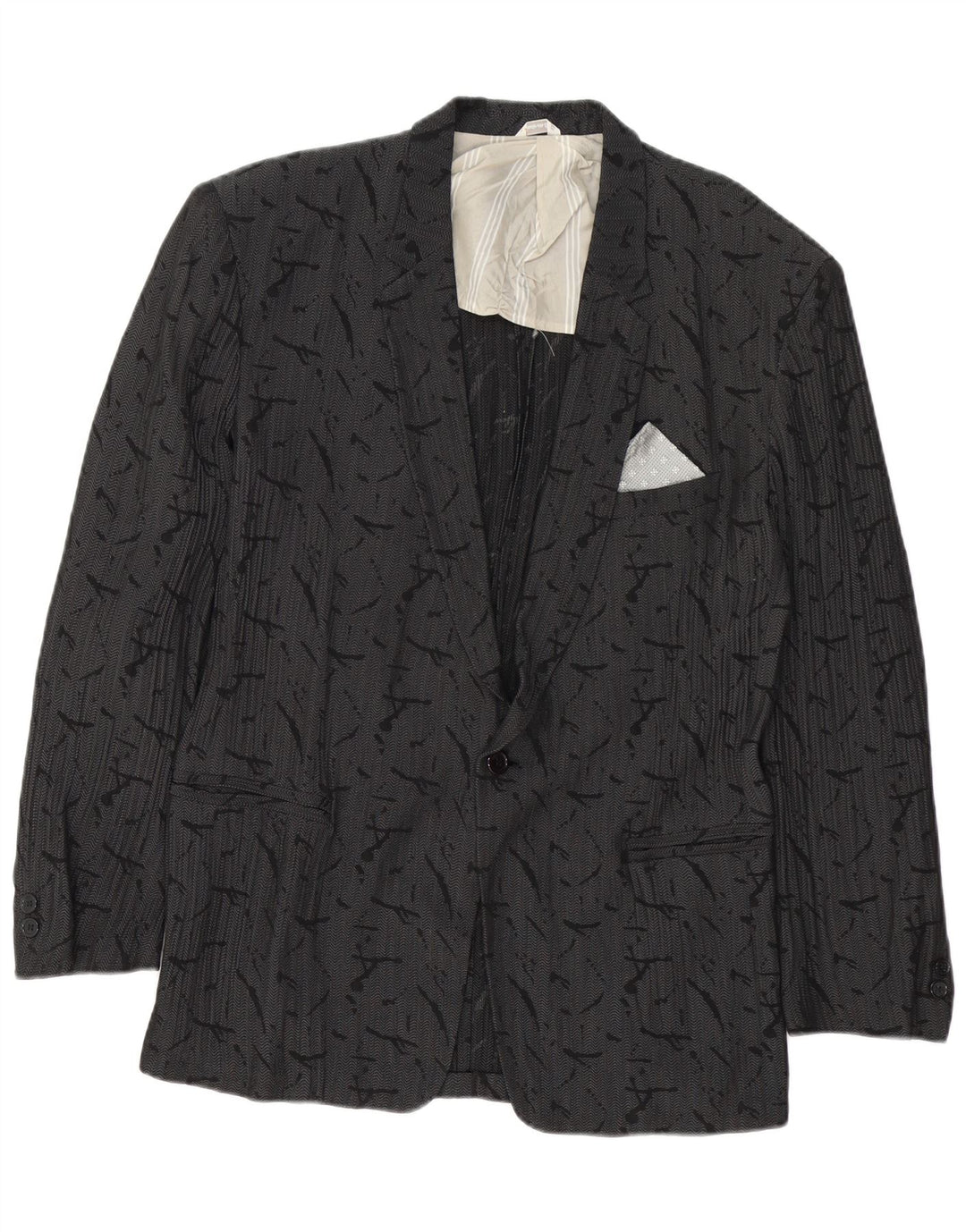 Dei Filzi Herre abstrakt mønster 1 knap blazerjakke IT 46 lille grå