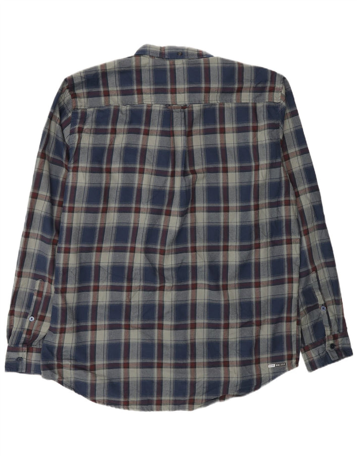 Hurley herreskjorte XL blå ternet polyester