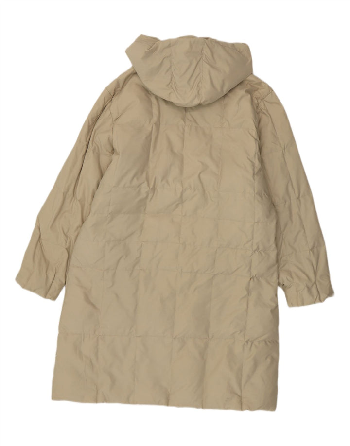SERGIO TACCHINI Dame Oversized Polstret hættefrakke UK 48 XL Beige