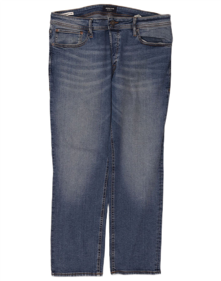 Jack & Jones Herre Tim Straight Jeans W36 L30 Blå Bomuld
