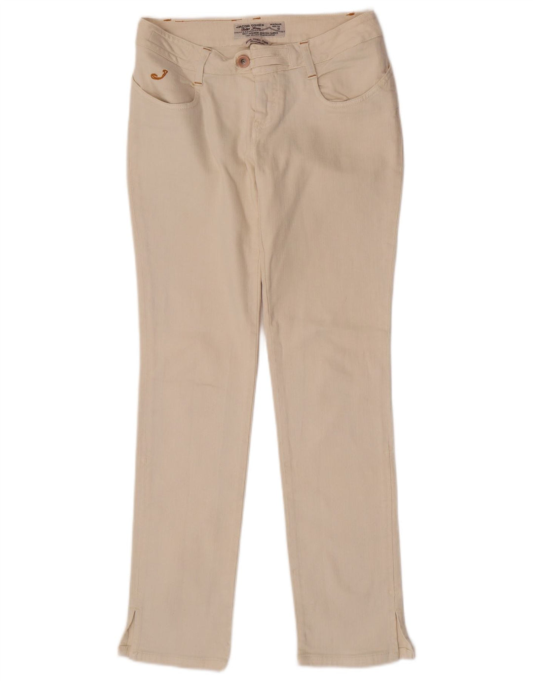 Jacob Cohen Dame Slim Jeans W28 L30 Beige Bomuld