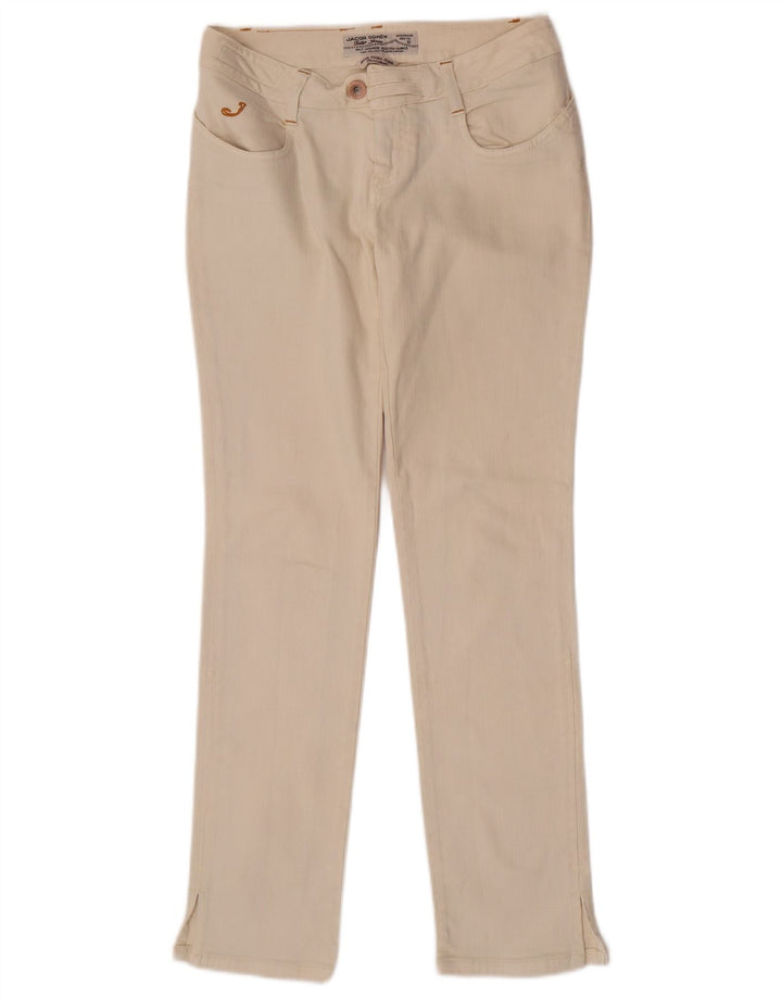 Jacob Cohen Dame Slim Jeans W28 L30 Beige Bomuld