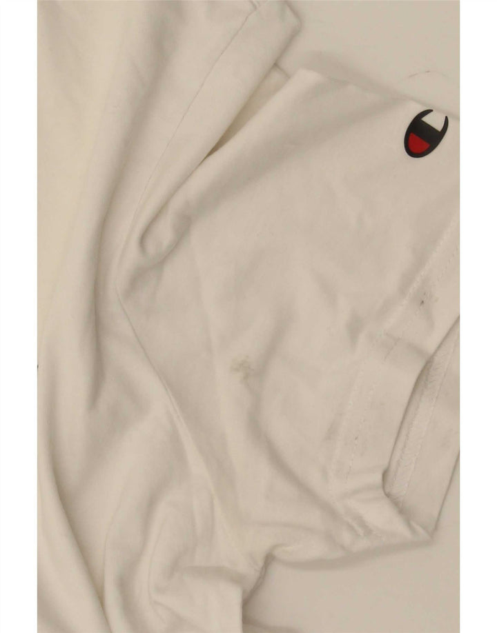 Champion Herre T-Shirt Top Lille Hvid