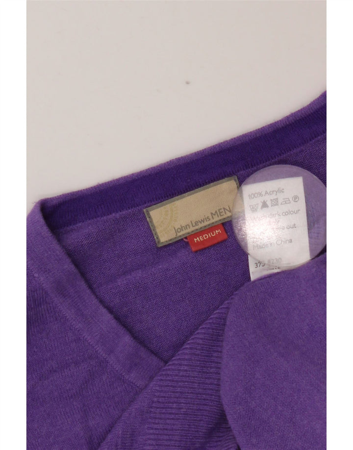 John Lewis Herre V-hals sweater Medium Lilla Akryl
