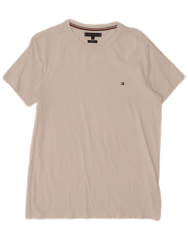 Tommy Hilfiger Herre Extra Slim T-Shirt Top Stor Hvid Bomuld