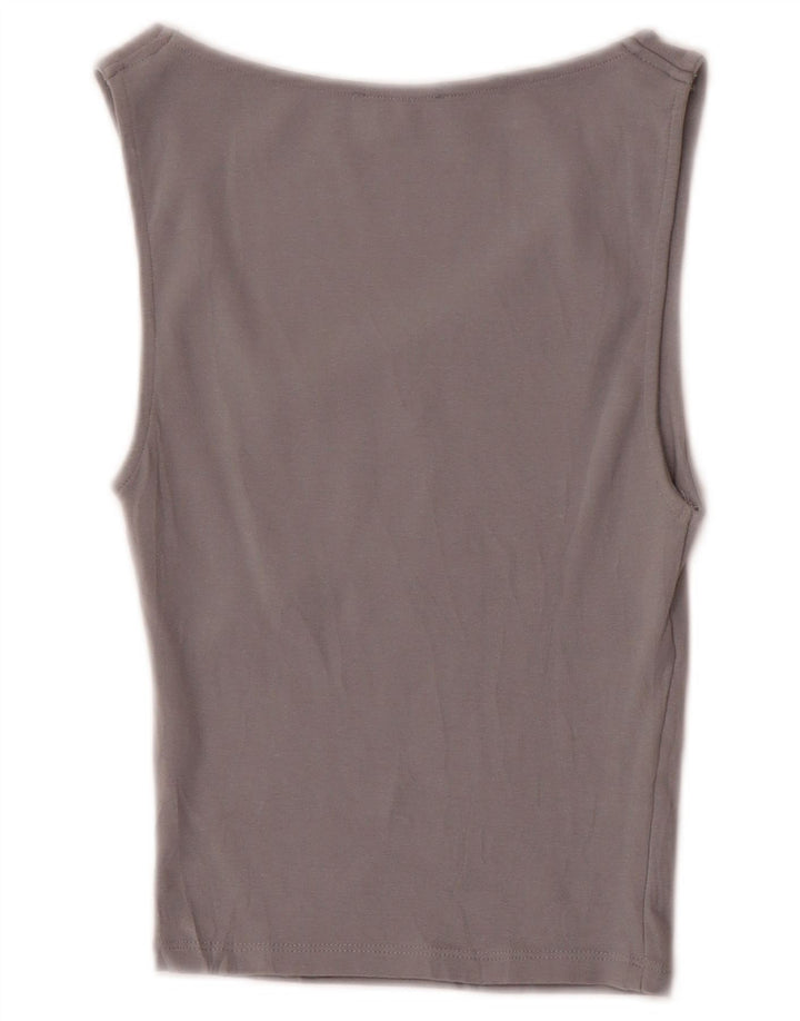 Zara Womens Crop Vest Top UK 8 Small Grå