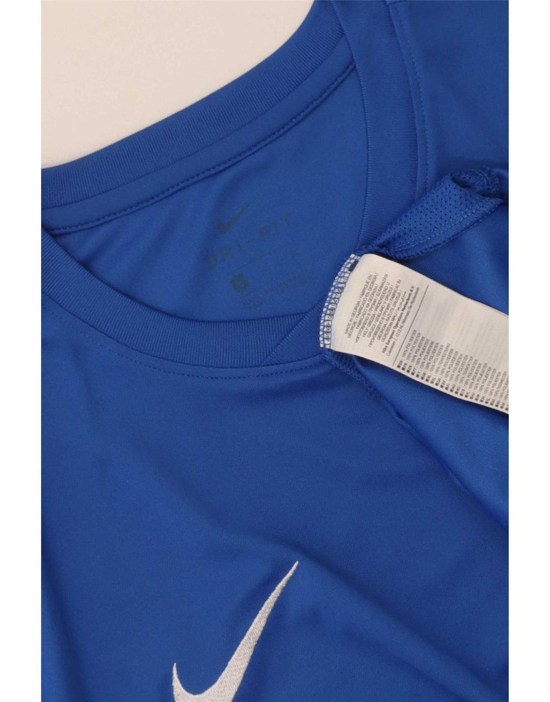 Nike Dri Fit T-shirt top mellemblå polyester til mænd