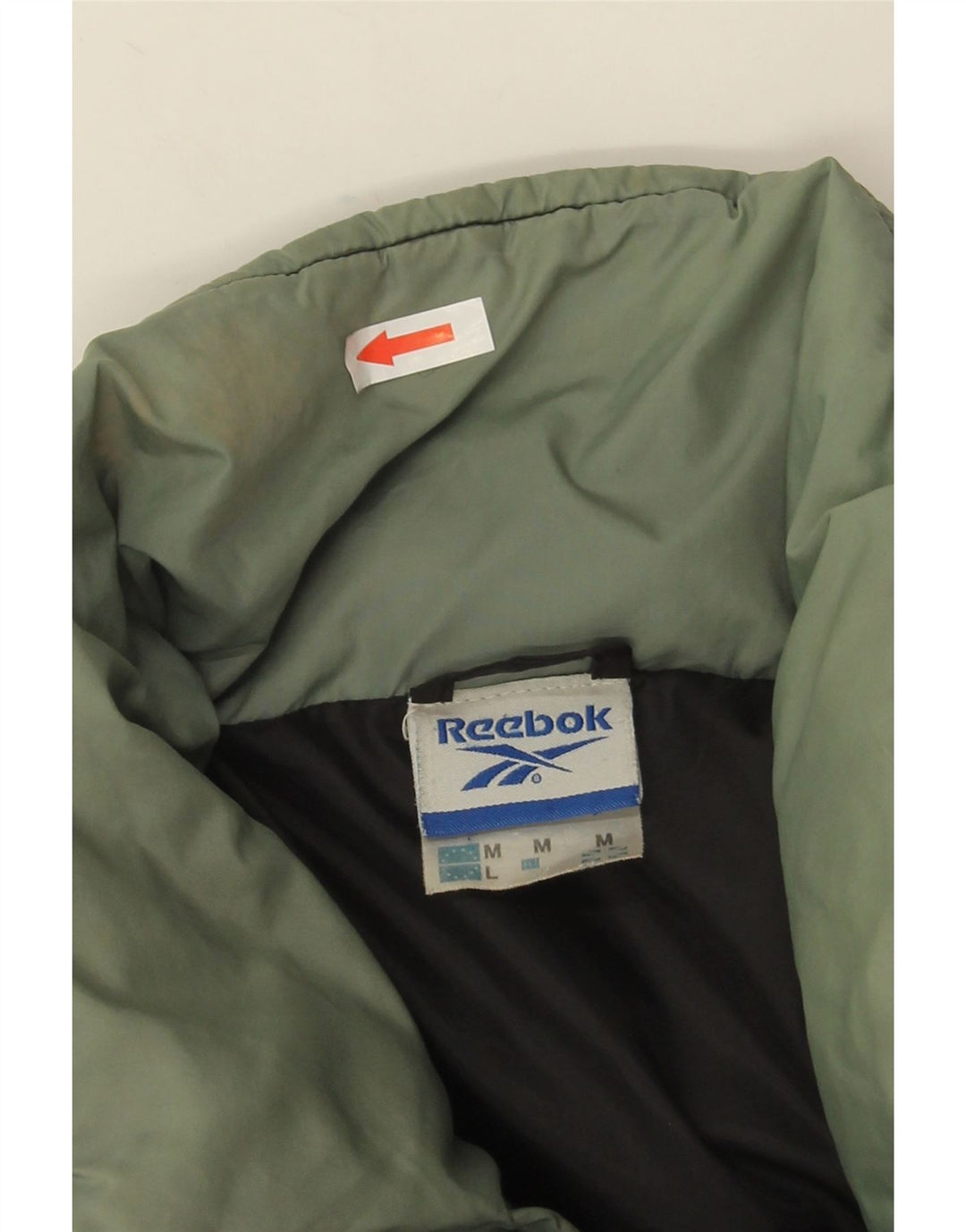 Reebok Herre Loose Fit Polstret Jakke UK 38 Medium Sort Nylon