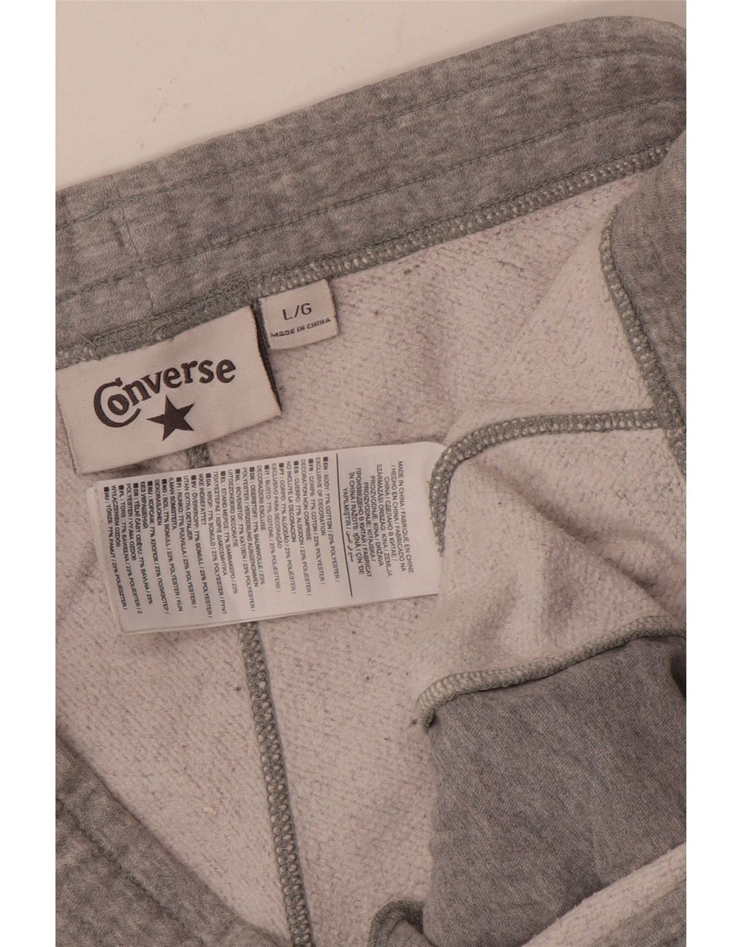 CONVERSE træningsbukser til kvinder Joggers UK 16 Large Grey Flecked