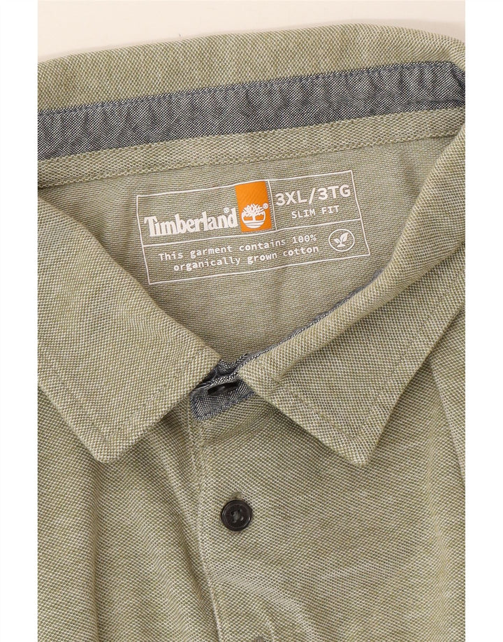TIMBERLAND Herre Slim Fit Polo Shirt 3XL Grøn Bomuld