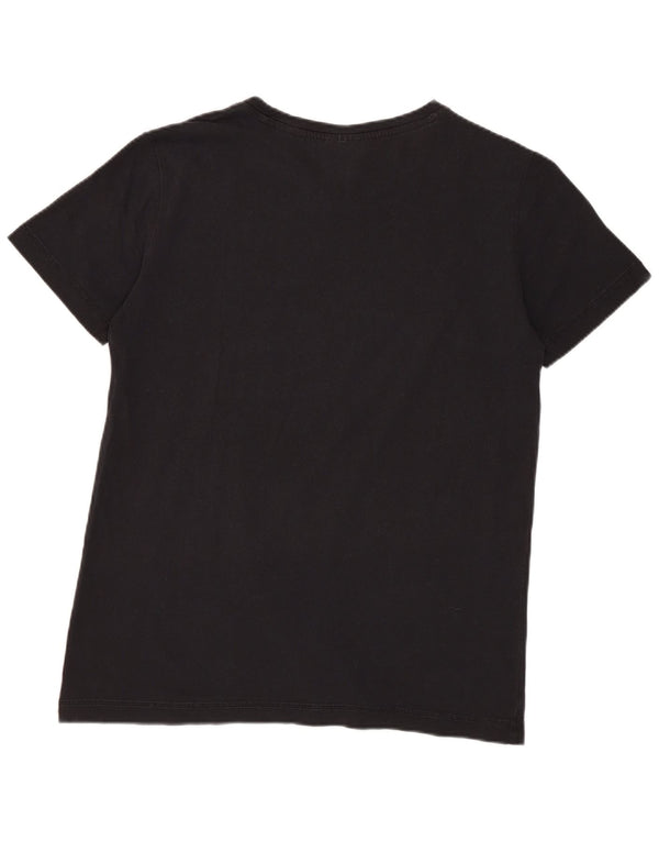 Champion Dame Grafisk T-Shirt Top UK 12 Medium Sort
