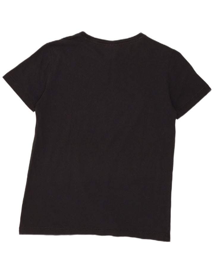 Champion Dame Grafisk T-Shirt Top UK 12 Medium Sort