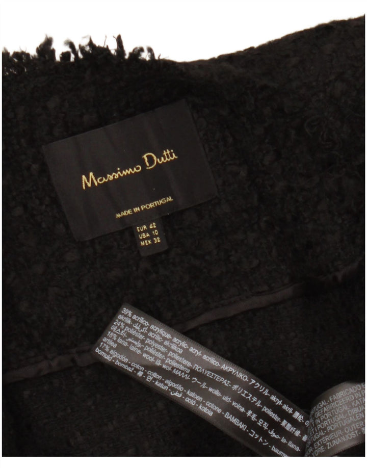 Massimo Dutti Dame Blazer Jakke EU 42 Stor Sort Akryl