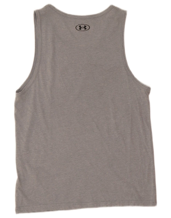Under Armour Herre Grafisk Vest Top Medium Grå Bomuld