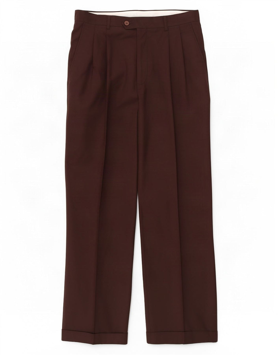 Pierre Cardin Herre Pegged Suit Bukser W34 L29 Brun Uld