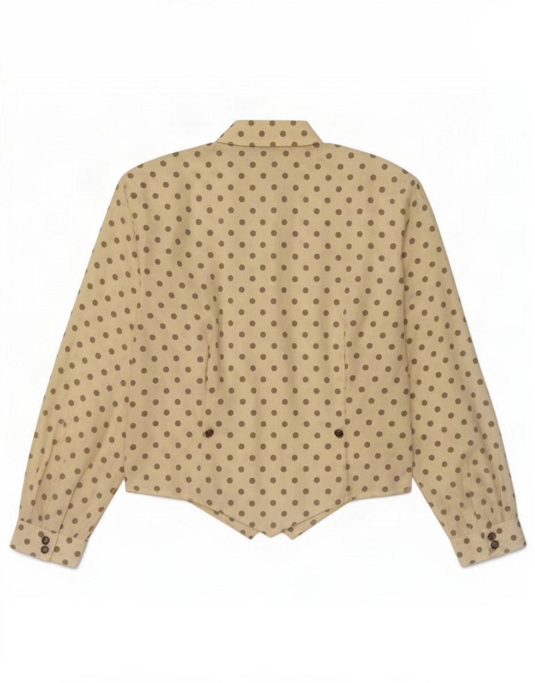 Swish Dame Oversized Shirt Bluse UK 10 Small Yellow Polka Dot Polyester