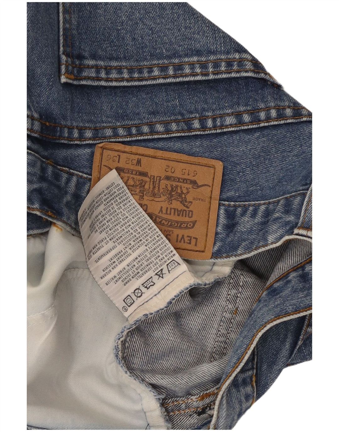 LEVI'S denimshorts til kvinder W32 Stor blå bomuld