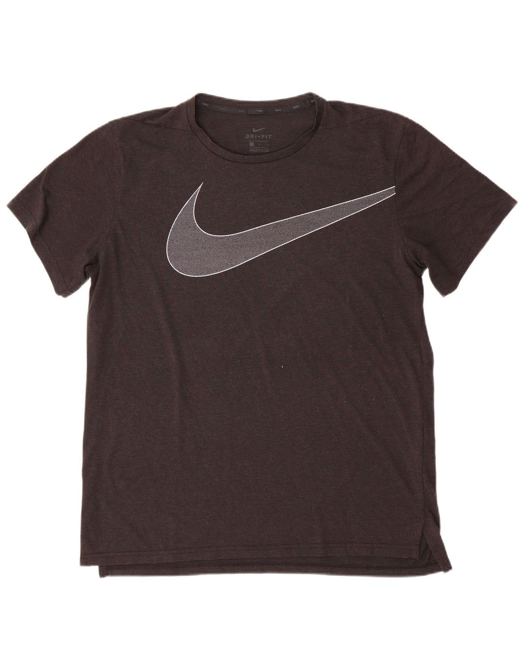 Nike Herre Dri Fit Grafisk T-Shirt Top Stor Grå Polyester