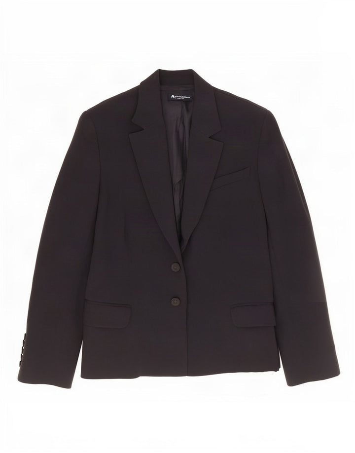 Aquascutum Dame 2-knaps blazerjakke UK 8 Small Navy Blue Acetate