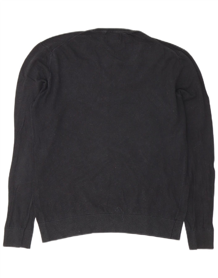 Zara Herre V-hals sweater Stor sort bomuld