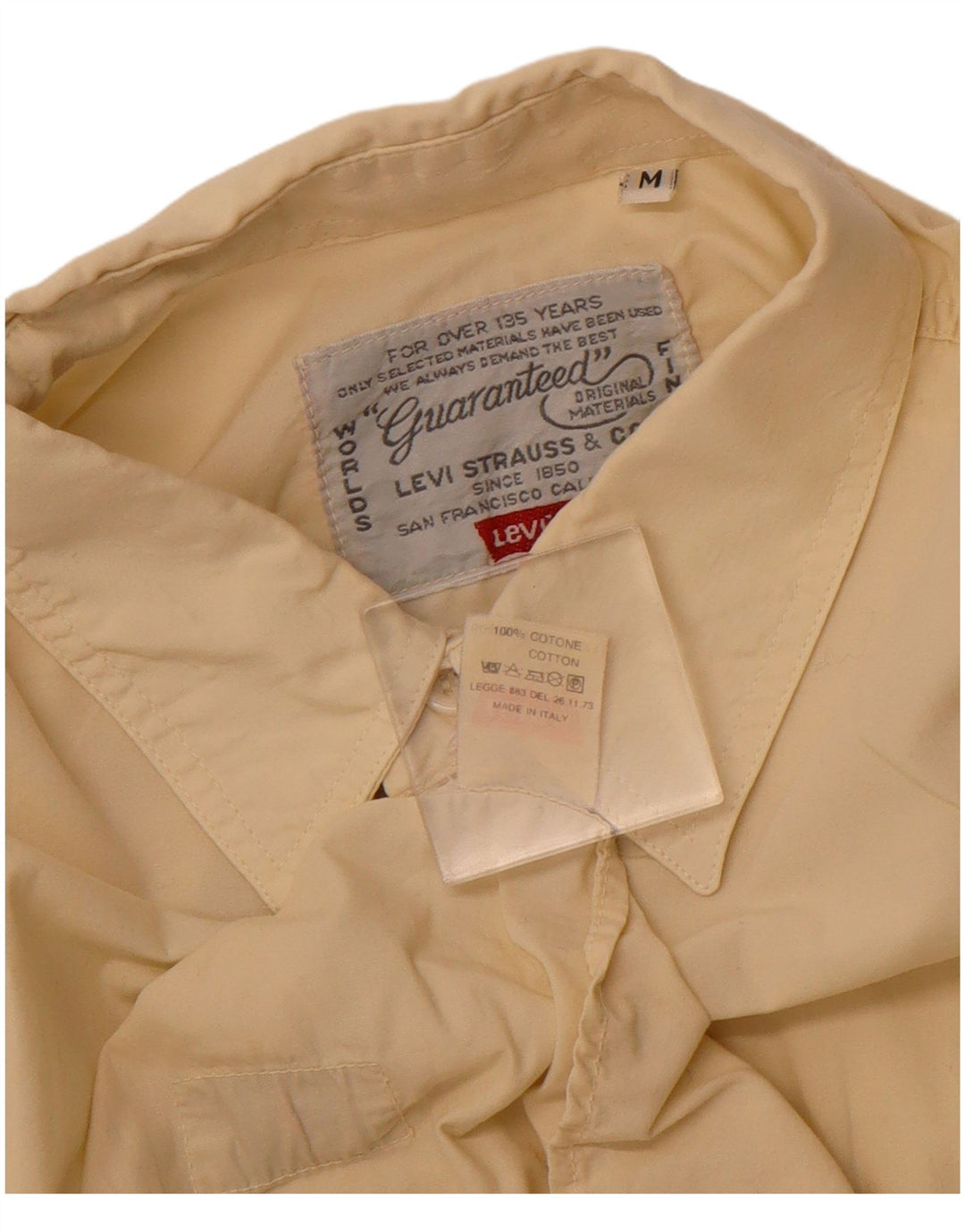 LEVI'S Kortærmet Herreskjorte Medium Beige Bomuld