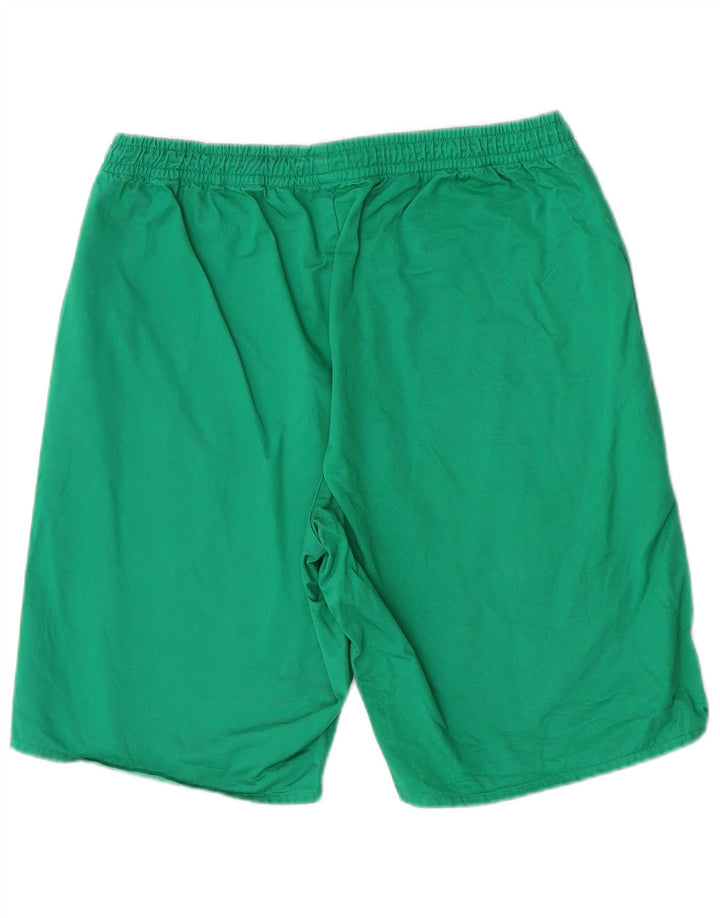 Benetton Herre grafiske sportsshorts mellemgrøn bomuld