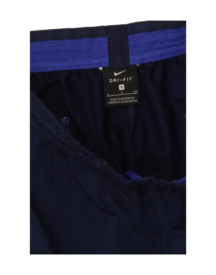 Nike Herre Dri Fit træningsdragt Bukser Small Navy Blue Colourblock