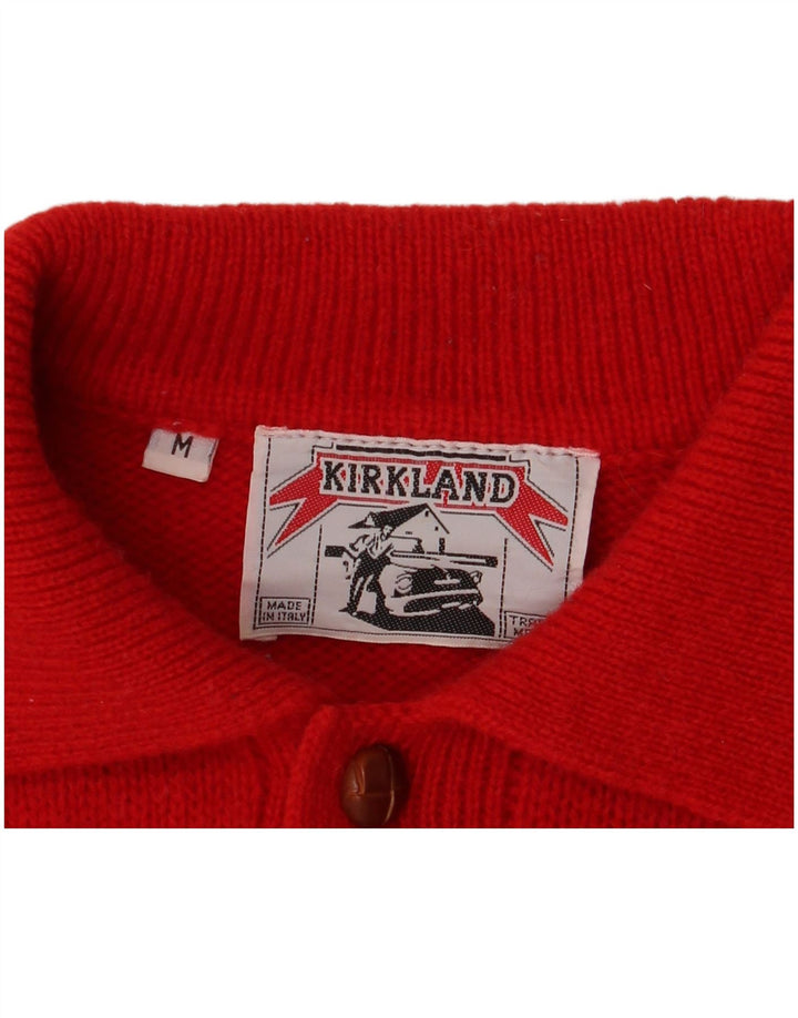 Kirkland Herre Polo Neck Jumper Sweater Medium Rød