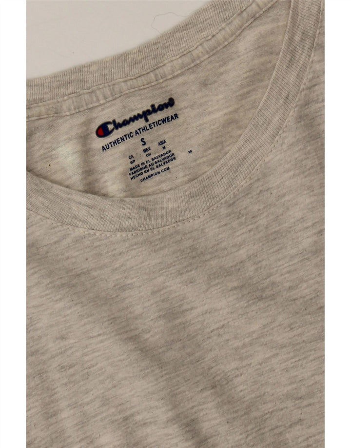 CHAMPION Womens T-Shirt Top UK 10 Small Grey Cotton Vintage Champion and Second-Hand Champion from Messina Hembry 